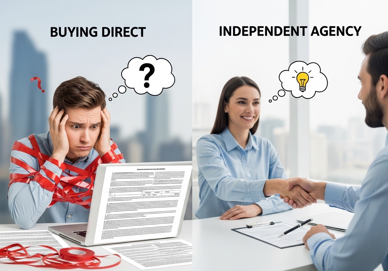 Should you buy insurance from an independent insurance agent or direct from the carrier?